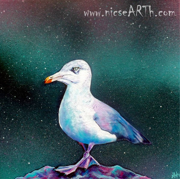 Fly to Your Tomorrow - Acrylic on Canvas 30 x 30cm