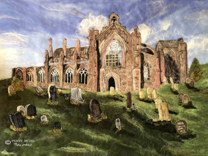 Melrose Abbey - Felt & Fibre - July 2018 - 27ins x 22ins