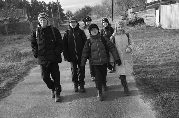 Going to School - Piski, Ukraine