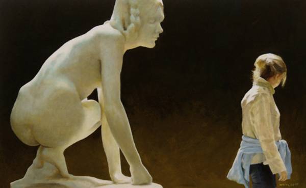 In the Still Hour When My Mind Was Free - oil on board - 36 x 59cm