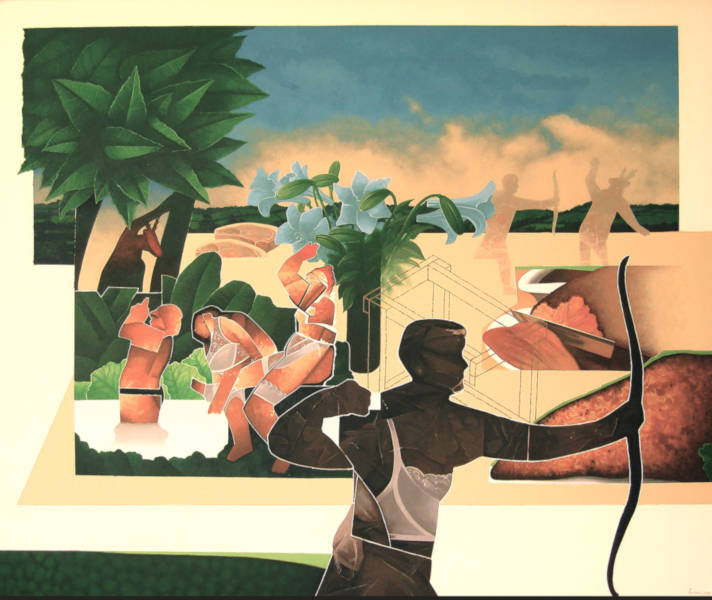 Diana Surprised by Actaeon - Acrylic on Linen - 153 x 183cm - 1998-2001