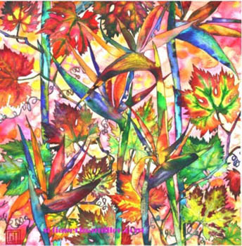 Birds of Paradise - 105 x 105 cm