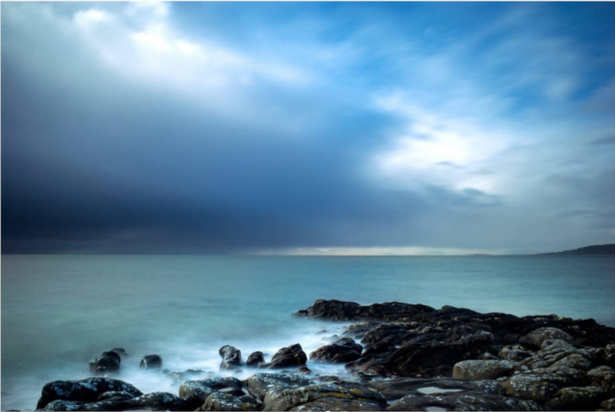 Turquoise sea near Campbeltown