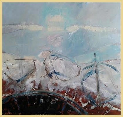 Shoreline - 35ins x 36ins - Oil on Board