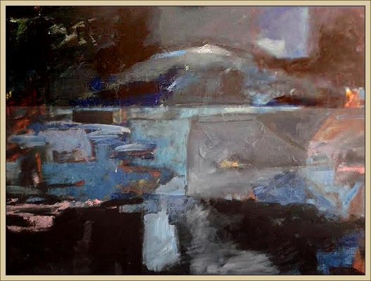 Lochside Nocturne - 36ins x 40ins - Oil on Board