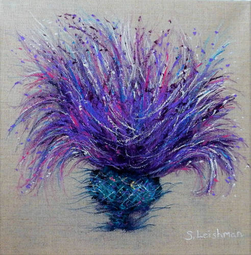 Thistle - Acrylics - 2019 - 30 X 30 cm